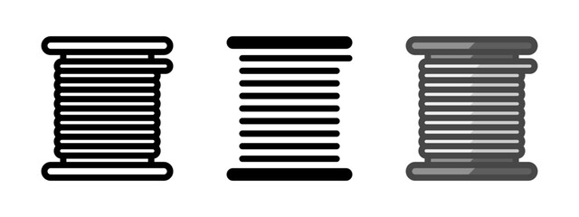 Multipurpose wire vector icon in outline, glyph, filled outline style. Three icon style variants in one pack.