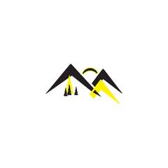mountain landscape icon - nature adventure