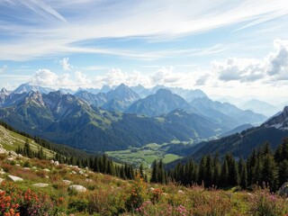 Fototapeta premium High Tatras Mountains, Shtrbske Pleso, Slovakia's Beauty