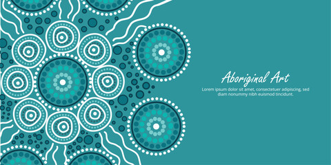 Editable message poster featuring a traditional Aboriginal decorative design