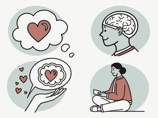Stylish Therapy And Mental Health Support Icon Pack (3) Icon