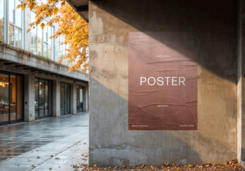 Outdoor A4 Glued Poster Mockup