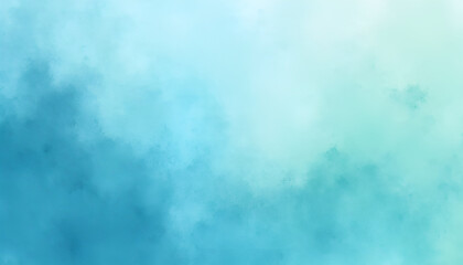 Fototapeta premium A vibrant teal watercolor wash painting with soft gradients.