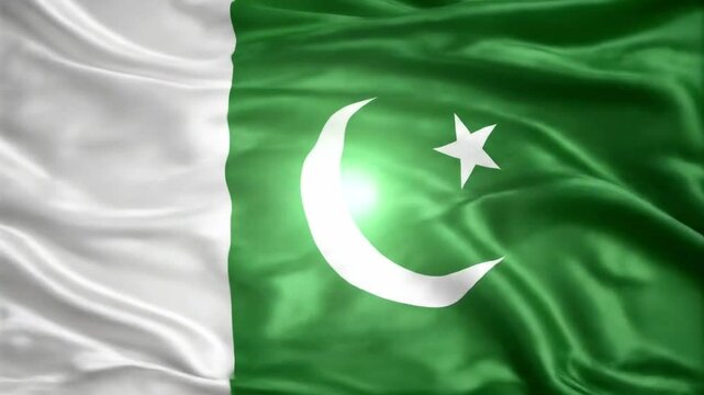 Waving national flag of pakistan independence day a patriotic symbol of the country animation video