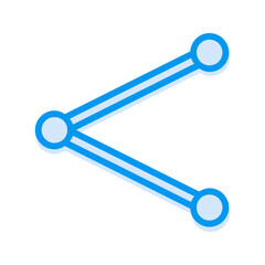 Modern Communication Icon Share. Suitable for social sharing, linking, or content distribution.