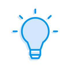 Modern Communication Icon Light Bulb. Represents ideas, innovation, solutions, or creativity.