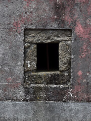 old brick wall with window