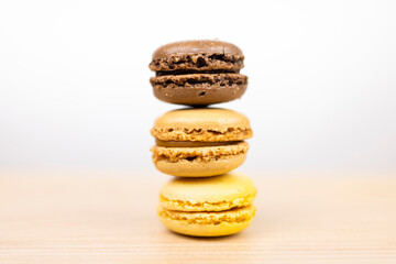 macaroons on a wooden table