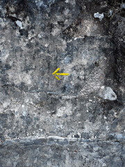 St.James way, Camino de Santiago Sign, yellow arrow sign, direction
