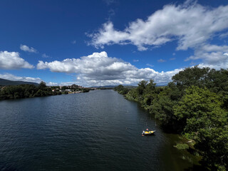 Rio Mino near Tui, Valenca, Border between Portugal and Spain