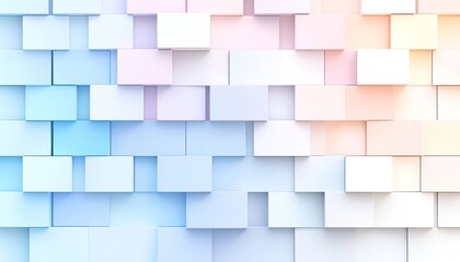 Obraz premium Abstract Pastel Cube Composition
