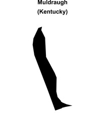 Fototapeta premium Muldraugh (Kentucky) blank outline map