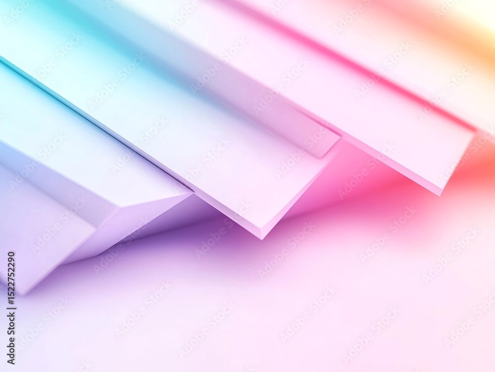 Poster abstract pastel gradient background with soft shapes and lines