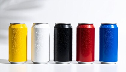 Mockup drink can, white background