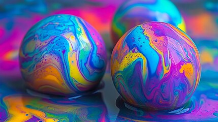 colorful spa bath bombs, Generative AI,