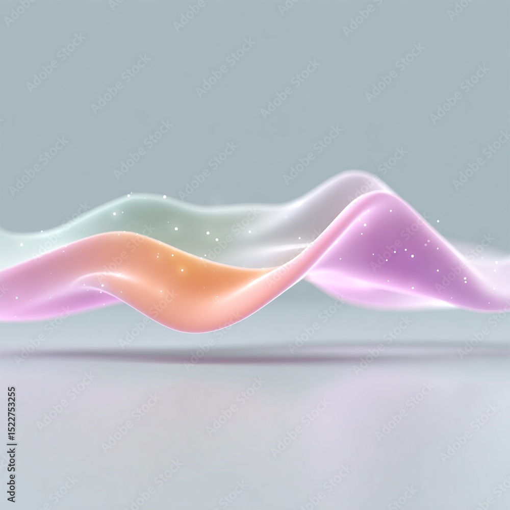 Poster abstract pastel mesh structure fading into void