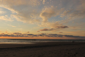 Sunset along the west coast