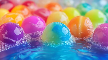 colorful spa bath bombs, Generative AI,