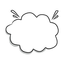 Cloud speech bubble vector illustration icon symbol