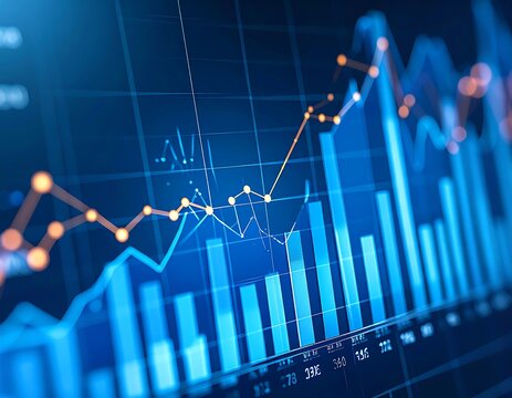 Financial data displayed on a screen - Powered by Adobe