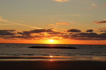 Sunset along the west coast
