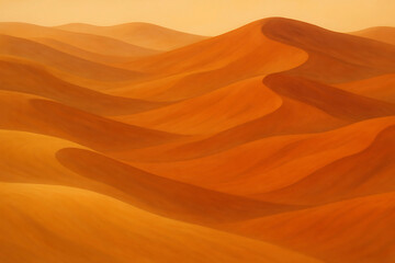 Stunning Orange Desert Dunes Landscape Wallpaper Background