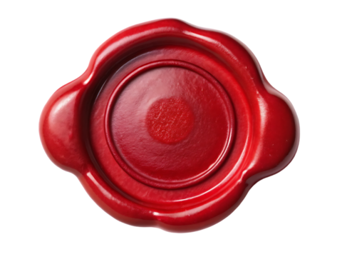 Red Wax Seal: Authentic Vintage Design Element for Invitations, Branding & More