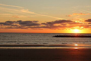 Sunset along the west coast