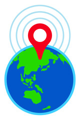 地球とマップピン