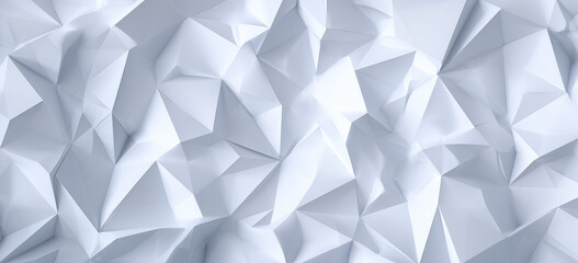 Fototapeta premium White abstract background with a low-poly geometric pattern