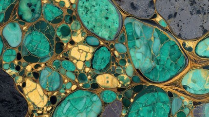 Basalt stone crosssection design with vivid colors and patterns