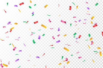 colorful confetti falling background