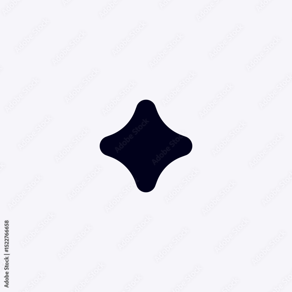 Poster ai interface icon featuring a dark abstract shape, symbolizing innovation and digital technology.