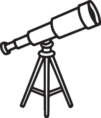 telescope on a white background