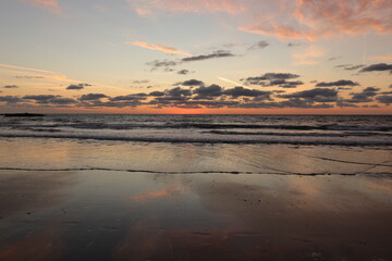 sunset over the sea