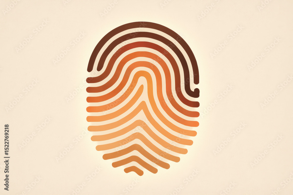 Poster this abstract fingerprint pattern symbolizes identity and security reflecting the intricate process 