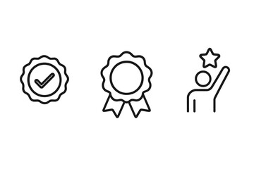 Fototapeta premium Awards and recognition symbols representing achievement and excellence in various fields