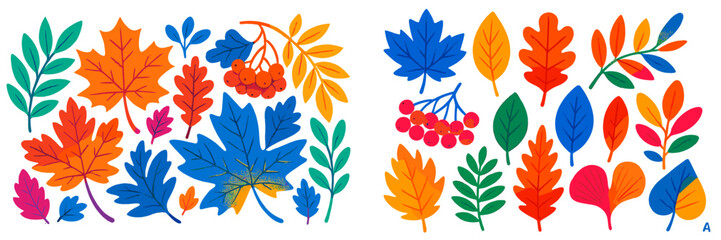 Vibrant autumn leaves in various colors depicting the beauty of the fall season