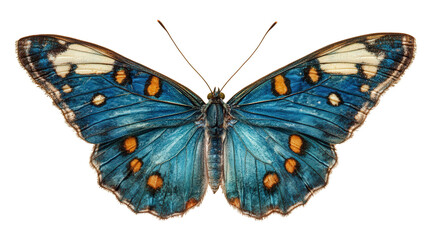 Blue tiger butterfly beautiful wings Transparent background, PNG file