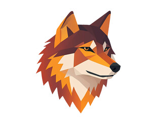 Geometric fox head design