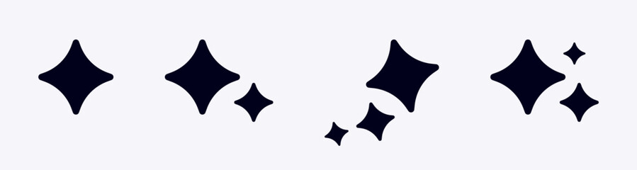 Ai themed diamond icons in bold black, perfect for modern design or tech-oriented applications.