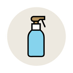 Eco-friendly cleaning spray bottle in minimalist design  