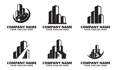 Collection of Modern Real Estate and Architecture Icon Designs for Branding