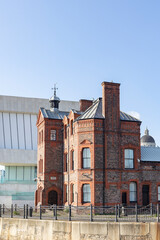 Liverpool, united kingdom May, 16, 2023, The Pilotage Building on Liverpool Waterfront docks built 1883, part of the National Museum Liverpool