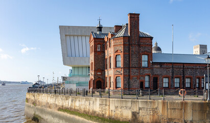 Liverpool, united kingdom May, 16, 2023, The Pilotage Building on Liverpool Waterfront docks built 1883, part of the National Museum Liverpool