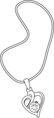 women's necklace coloring page