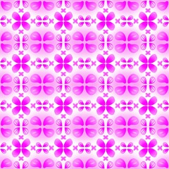 Seamless pattern with pink flowers