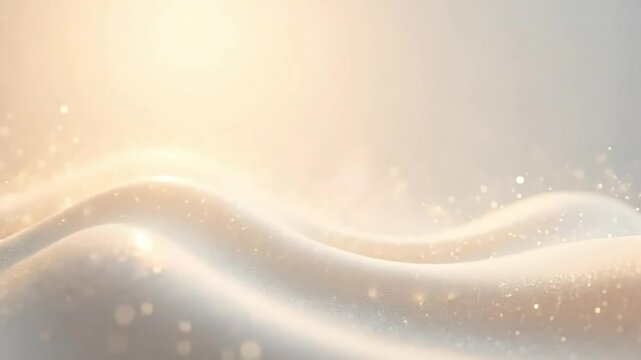 Elegant Gold and White Abstract Background with Sparkling Particles ideal for Luxury Branding Presentation Design