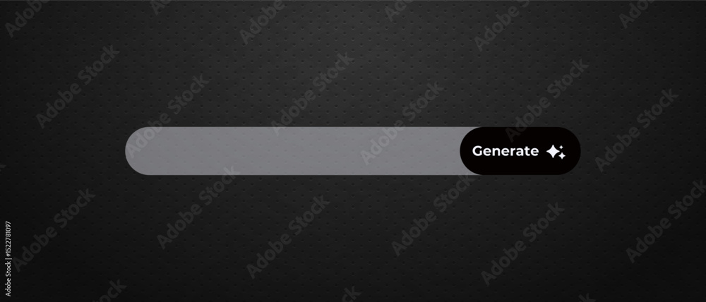 Poster ai artificial intelligence icon on a sleek search bar for seamless and efficient user interaction.