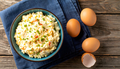 Delicious Creamy Egg Salad Bowl